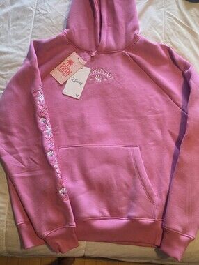 Pink Palm Puff Disney Pink Hoodie